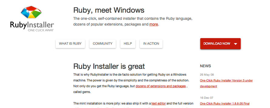 Ruby Installer screenshot 1