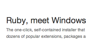 Ruby Installer screenshot 1